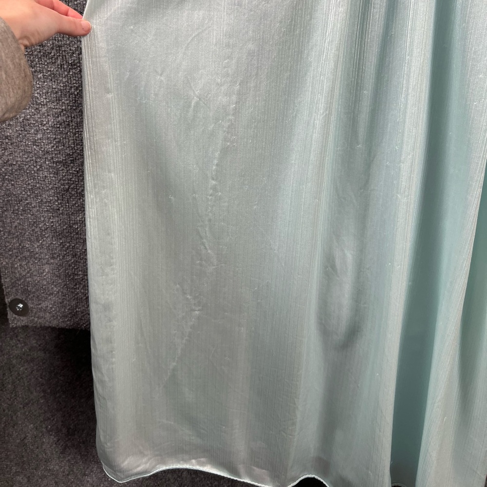 Val Mode Dress Lingerie Women Size L Light Blue Nightgown Shiny Silky VINTAGE - Picture 11 of 11